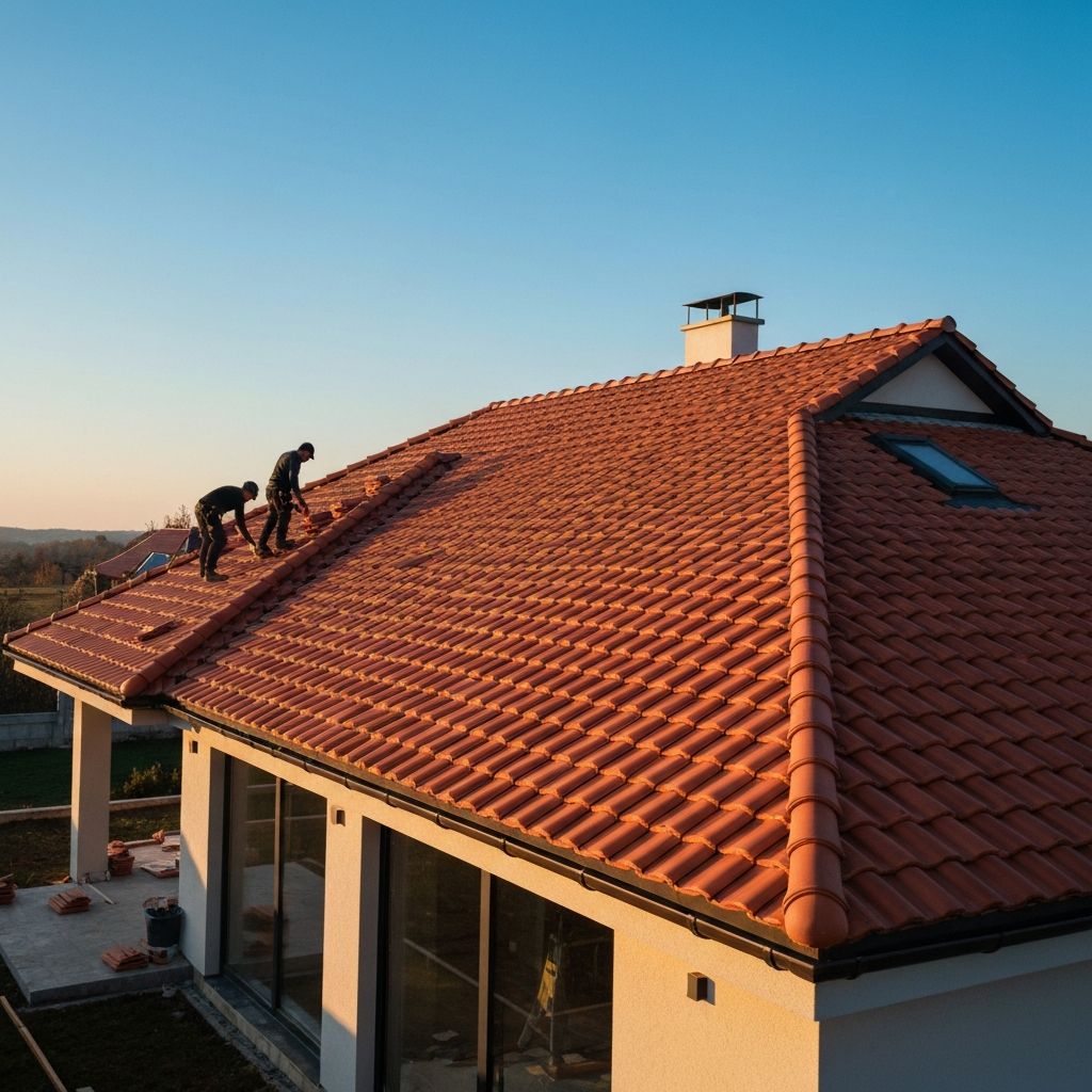 Acoperiș premium din țiglă ceramică montat profesional în România